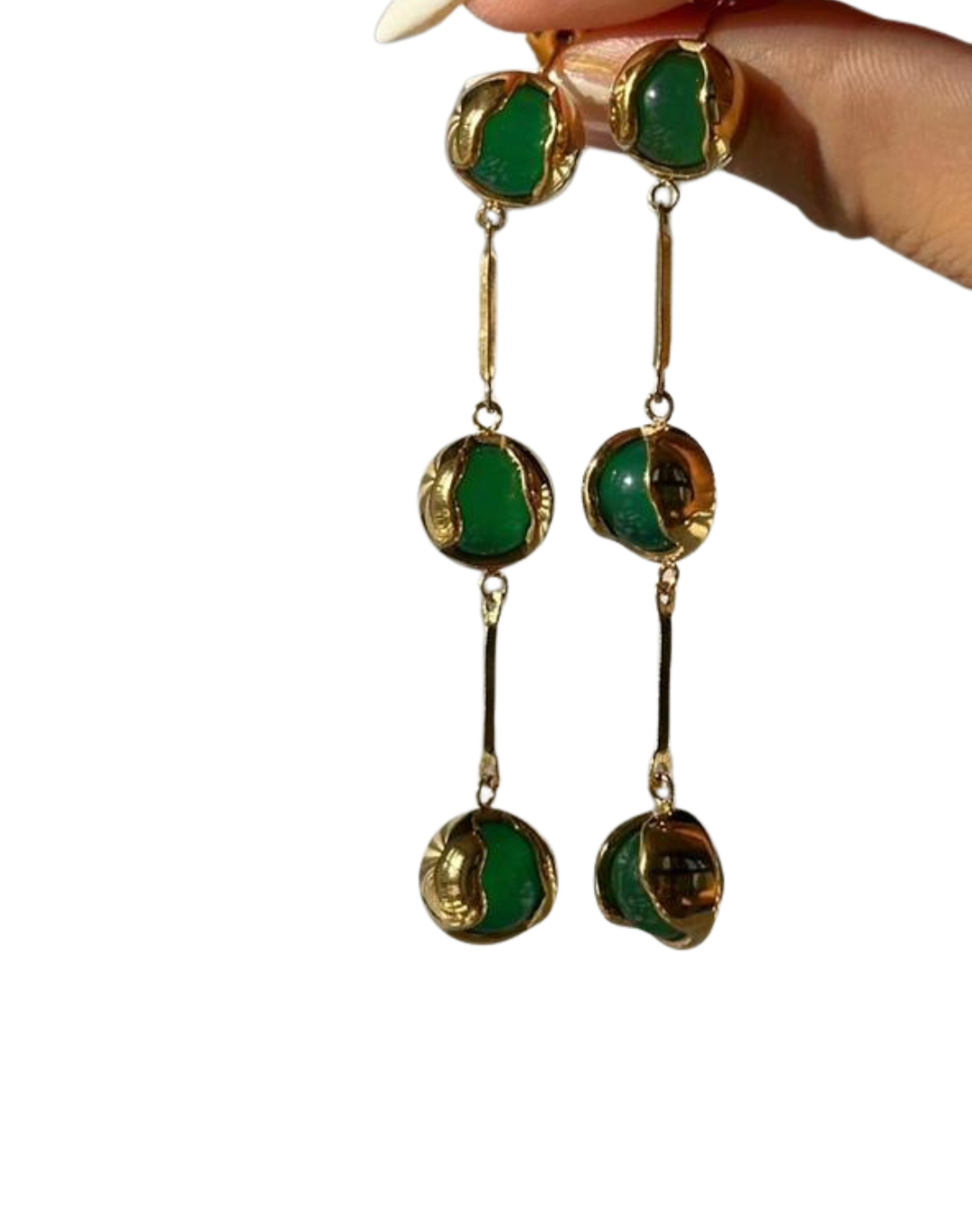 Emerald Green Drop Earrings