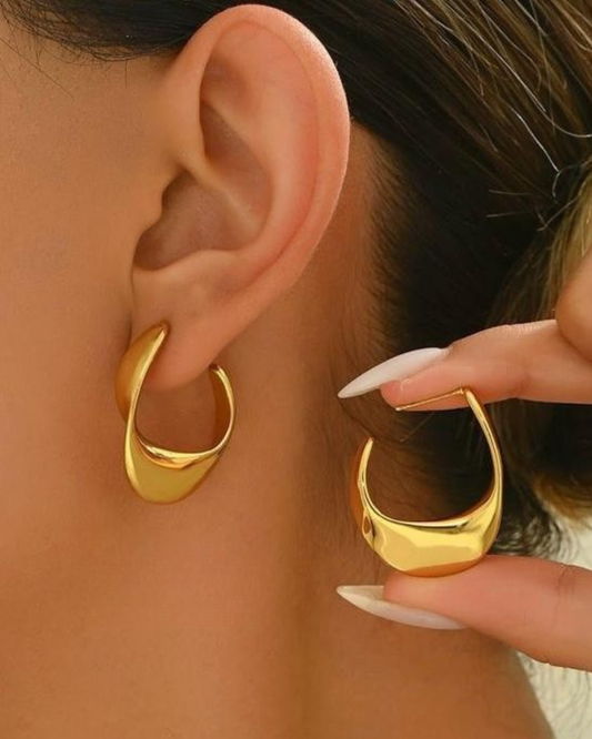 Chunky Twisted Hoops